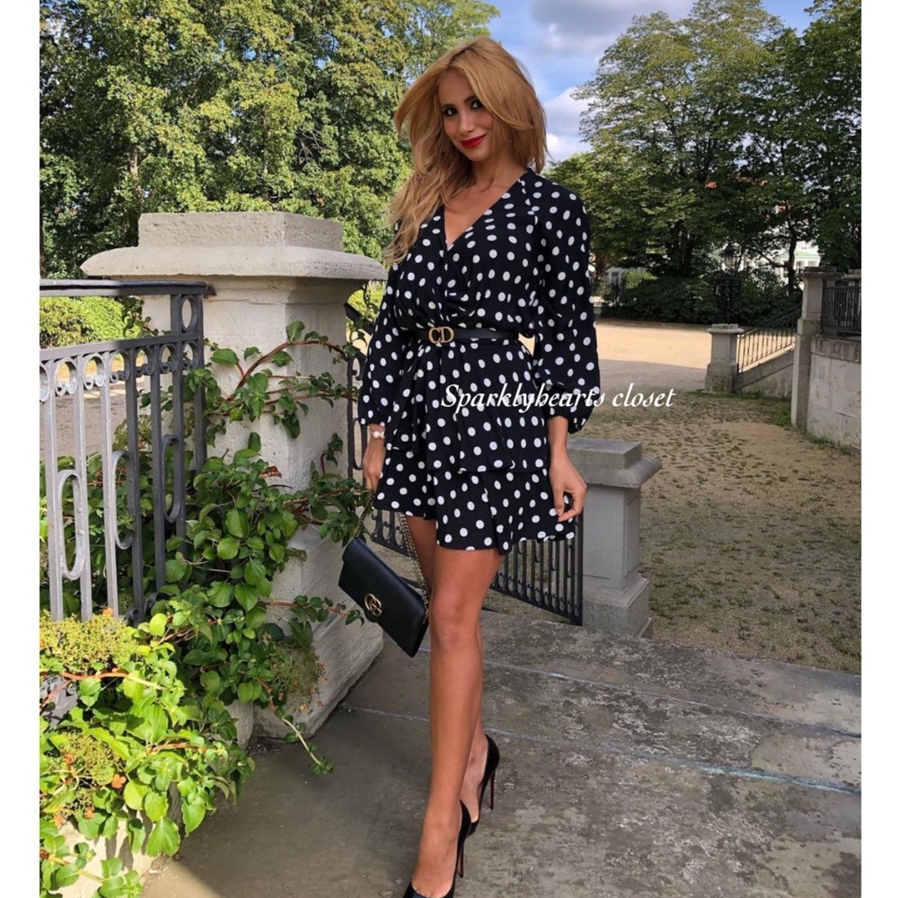 🎉HP🎉NWT Zara Bloggers Favorite Polka Dot Dress - Picture 5 of 8